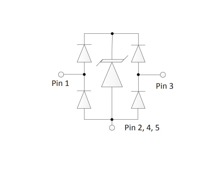 Application Circuit Diagram - Semtech TClamp3602P 36V TClamp® for RS485 Protection